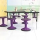 preview thumbnail 61 of 86, Kids Adjustable Height Active Learning Stool for Classroom and Home - 13"D x 13"W x 13.5" - 18.25"H Purple