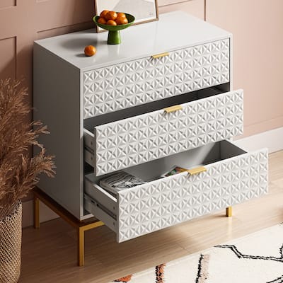 Volkard 31" Mid-century Storage Cabinet with a Metal Base by HULALA HOME