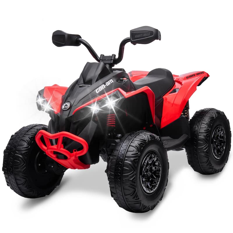 Kids ATV 4 Wheeler, 12V Ride On Toys Car for Best Kids Gift, Green - Pink