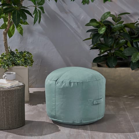 Sandy Cay Outdoor Water Resistant 2' Ottoman Pouf by Christopher Knight Home