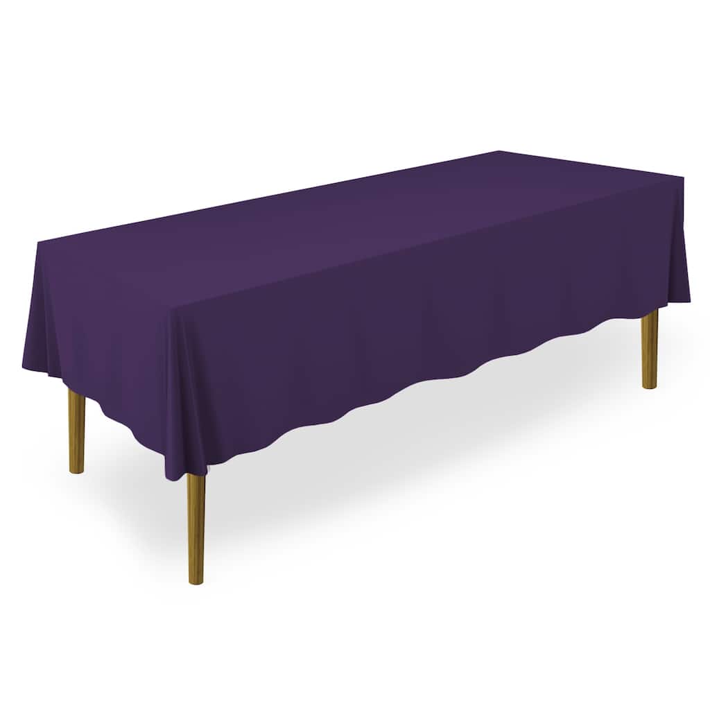 60 x 126in 10pk Rectangular Polyester Tablecloths Purple