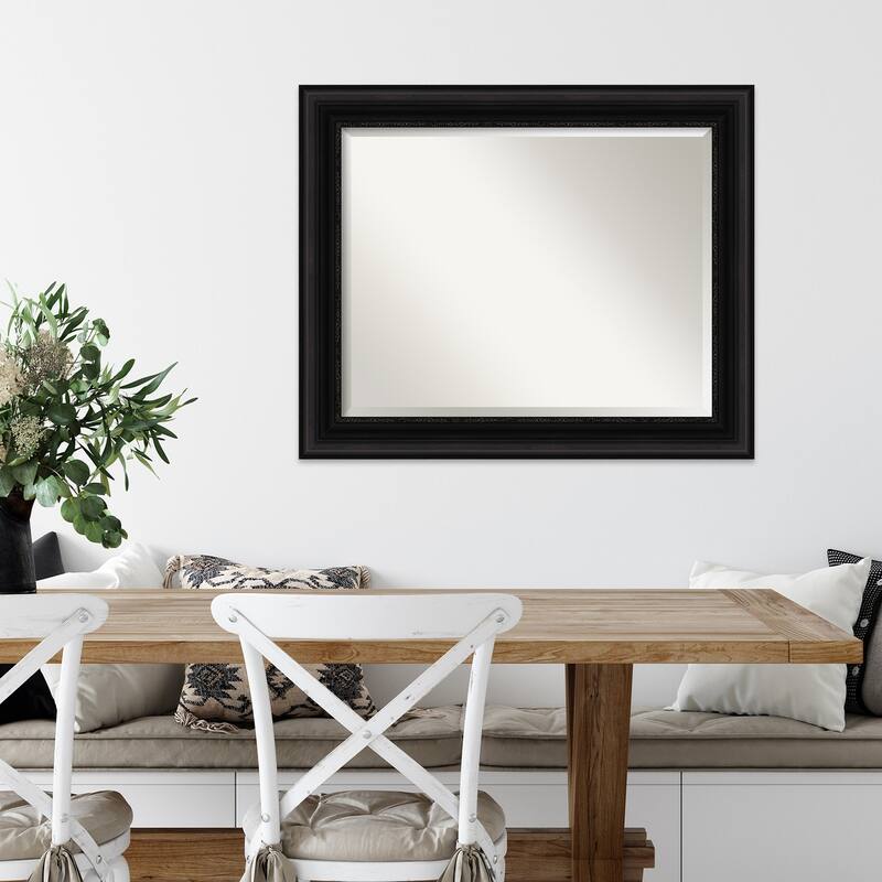 Beveled Wall Mirror - Parlor Black Frame