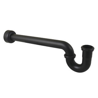Kingston Brass Trimscape 1-1/2 Inch Decor P-Trap with High Box Flange, 24 Inch Length, 18 Gauge