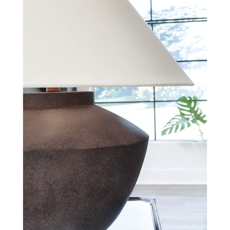 Signature Design by Ashley Honsworth Brown Table Lamp - 21" W x 21" D x 22" H