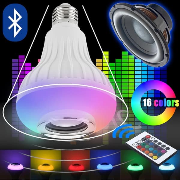 Verpletteren personeelszaken Beneden afronden Kanstar LED RGB Color Bulb Light E27 Bluetooth Control Smart Music Audio -  On Sale - Overstock - 19742723