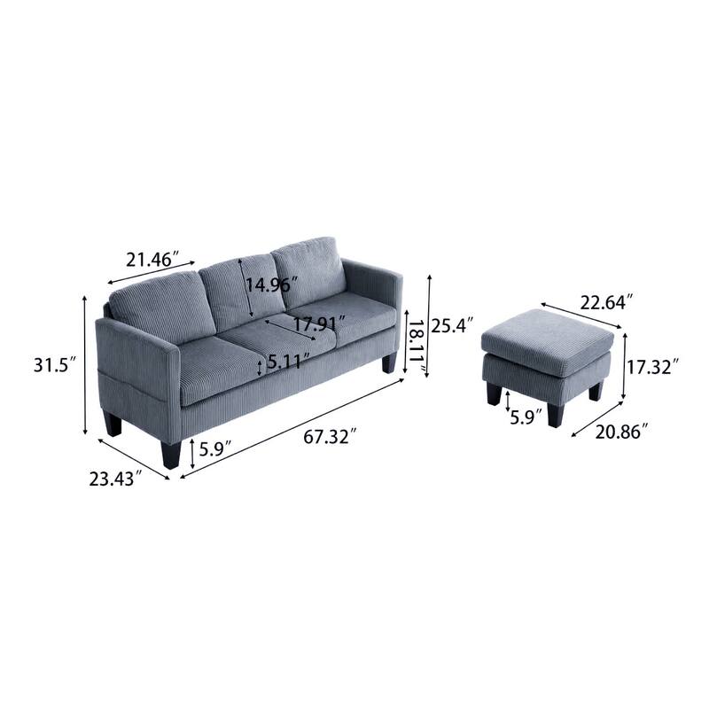 L-Shaped Sofa with Padded Cashmere: Multi-functional Design, Modern Luxury Appearance - Ideal for Living Rooms, Apartments