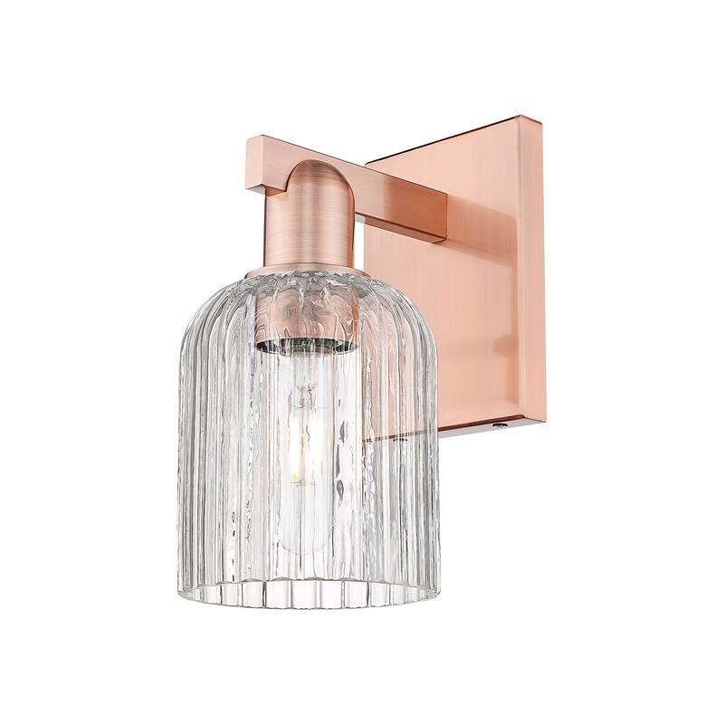 Innovations Lighting 716-1W-11-5 Bridal Veil Sconce Bridal Veil 11" - Antique Copper / Clear