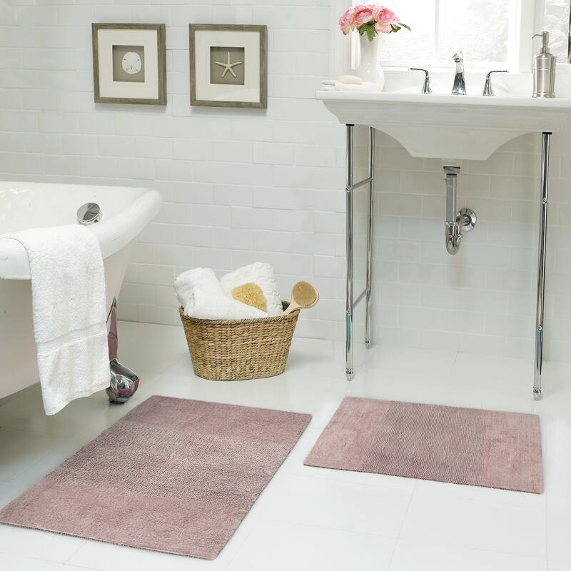 Juicy Couture Brooklyn Vintage Reversible Bath Rug - 20" x 34" - Dusty Blush