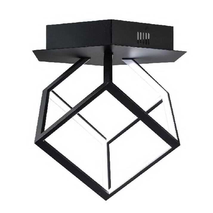 Black Aluminum Cube LED Flush Mount