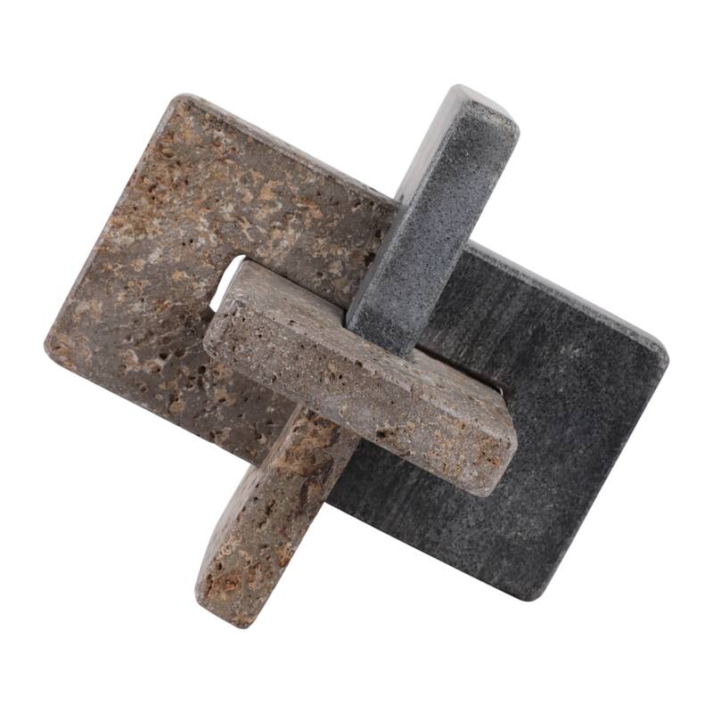 Modern Marble Travertine Knot Sculpture