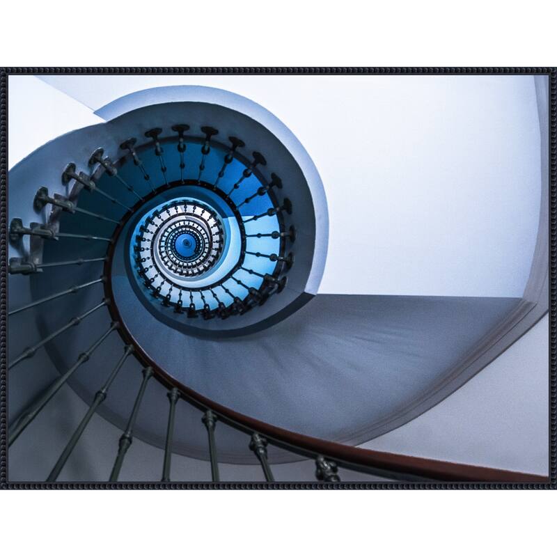 Deep Blue by Rana Jabeen Framed Canvas Wall Art Print