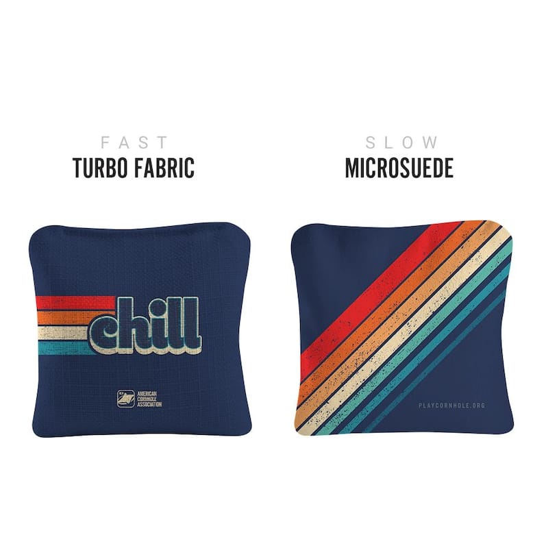 Retro Blue Dual Sided Cornhole Bags