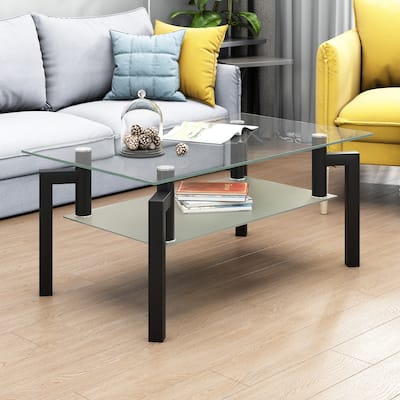 Modern Rectangle Glass Coffee Table