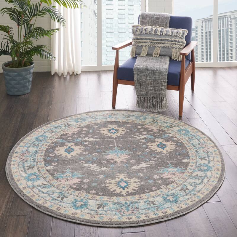 Nourison Tranquil Oriental Floral Medallion Area Rug