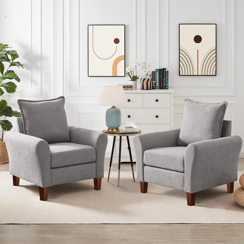 Modern Accent Chair Comfy Upholstered Armchair for Living Room
