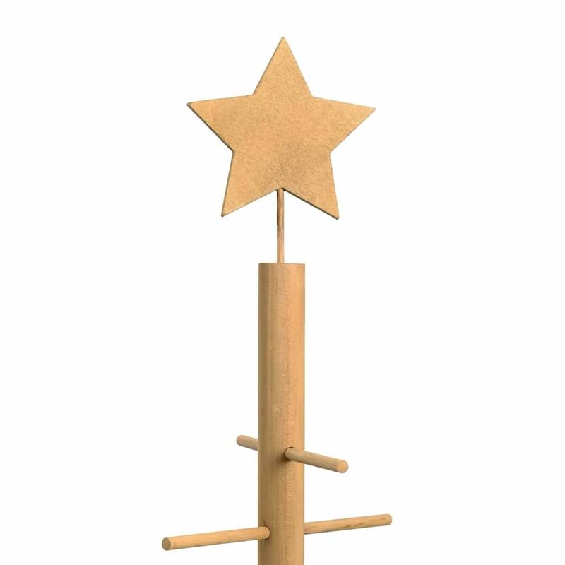 vidaXL Wooden Christmas Tree with Stand Brown bamboo
