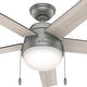 preview thumbnail 12 of 10, Hunter 52" Anslee Ceiling Fan with LED Light and Pull Chain, Modern, Transitional