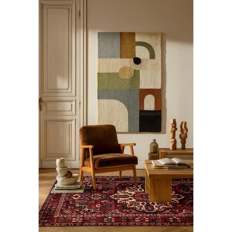 ECARPETGALLERY Hand-knotted Anadol Vintage Red Wool Rug - 5'0 x 9'11