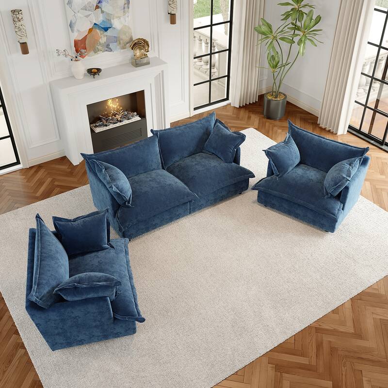 Cloud Chenille Upholstered Modular Sectional Sofa