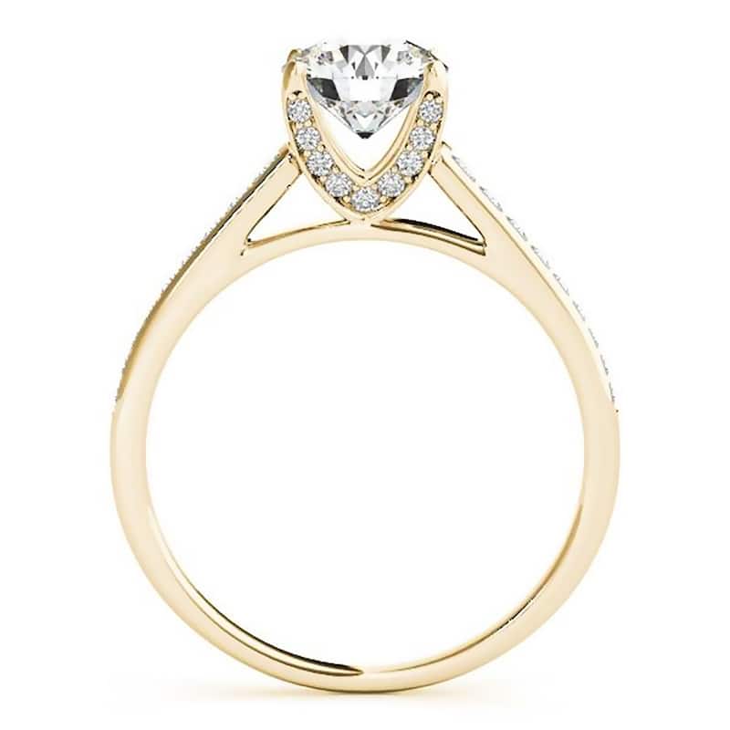 Auriya 14k Gold 1 4/5ctw Round Moissanite Engagement Ring