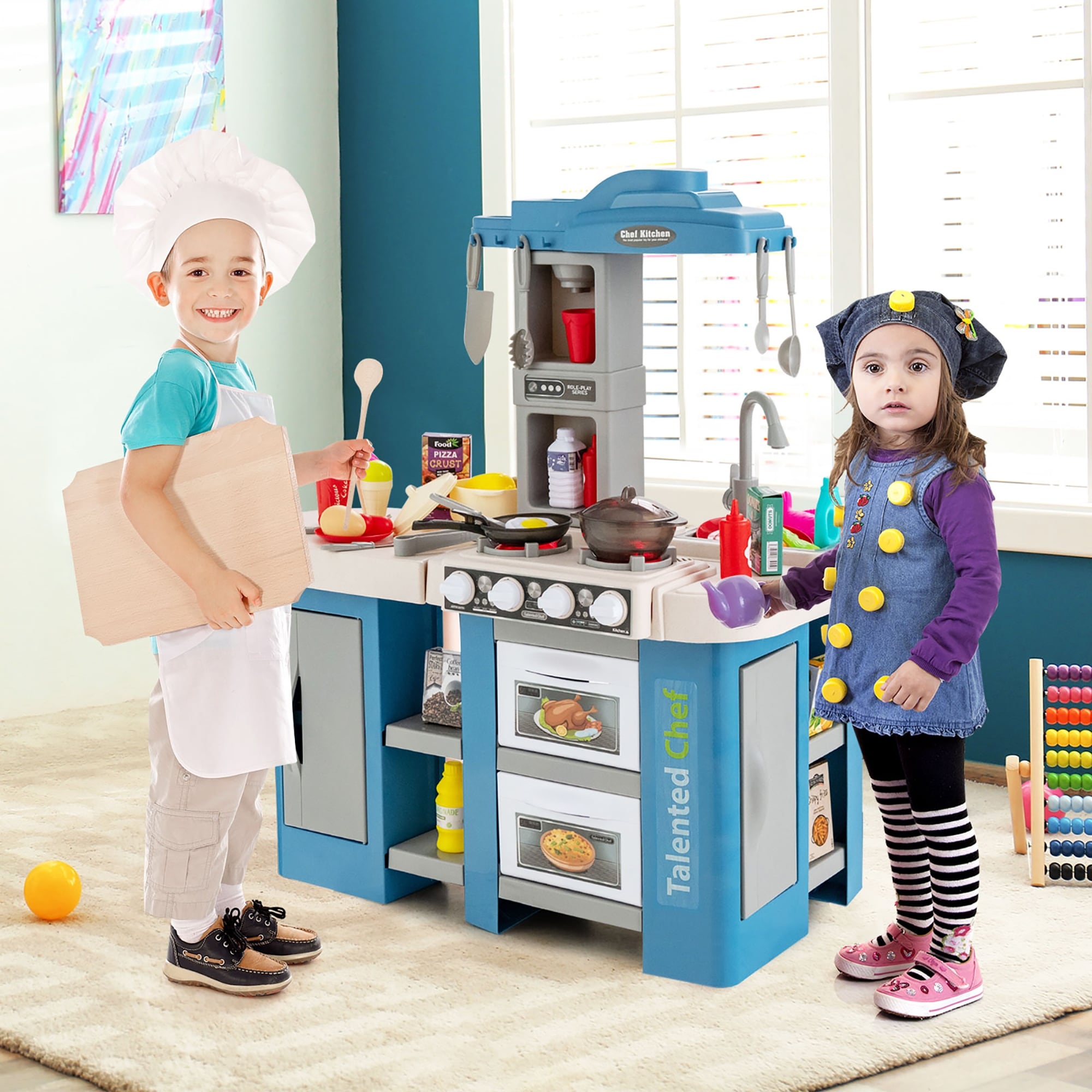 Kids Toy Play Kitchen Under $50 Play Kitchen Set 67 PCS Kitchen Toy For Kids  W/, image size:2000x2000