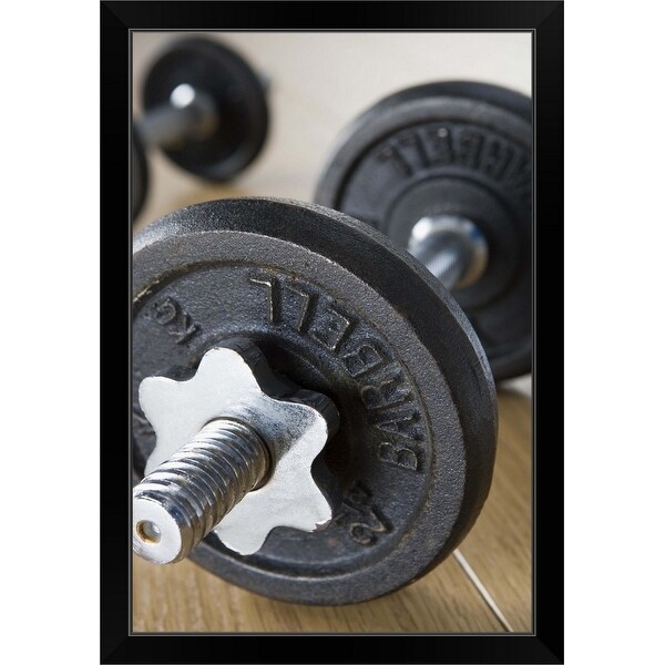 "Weights" Black Framed Print