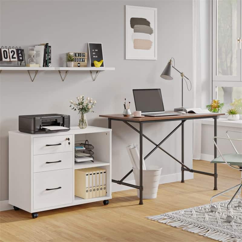 3 Drawer File Cabinets - 34.6"D x 18.1"W x 6.9"H