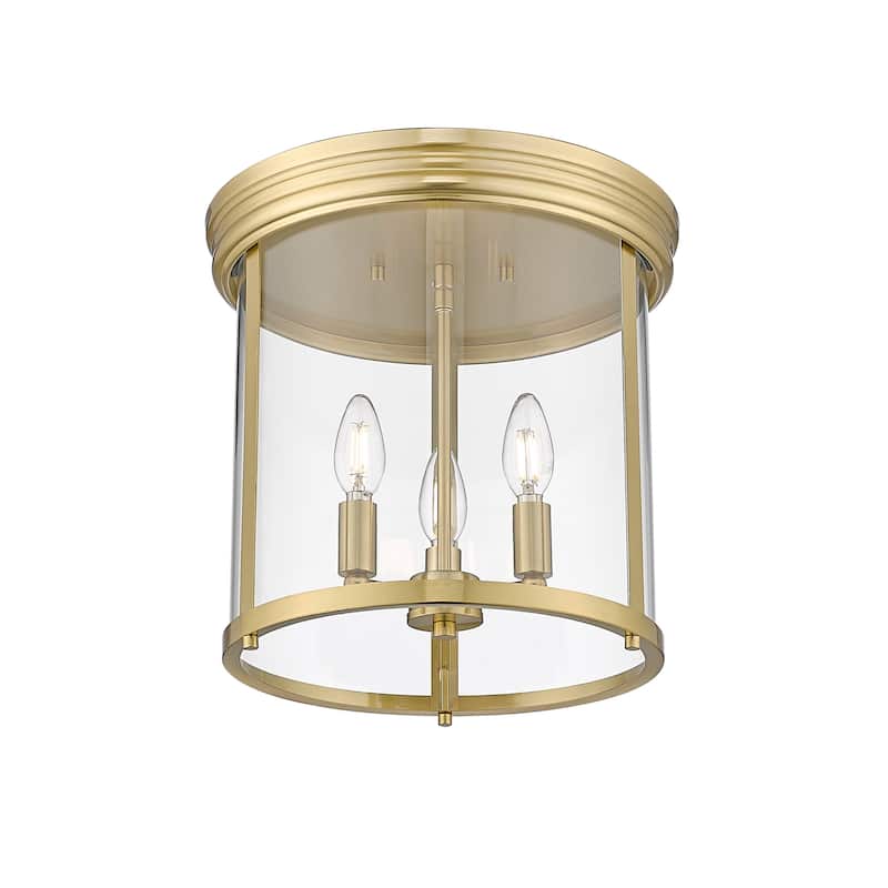 Z-Lite 742F13 Thayer 3 Light 13" Wide Flush Mount Ceiling Fixture