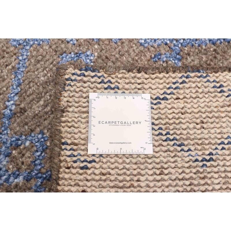 ECARPETGALLERY Hand-knotted Tangier Brown Silk, Wool Rug - 5'2 x 7'9