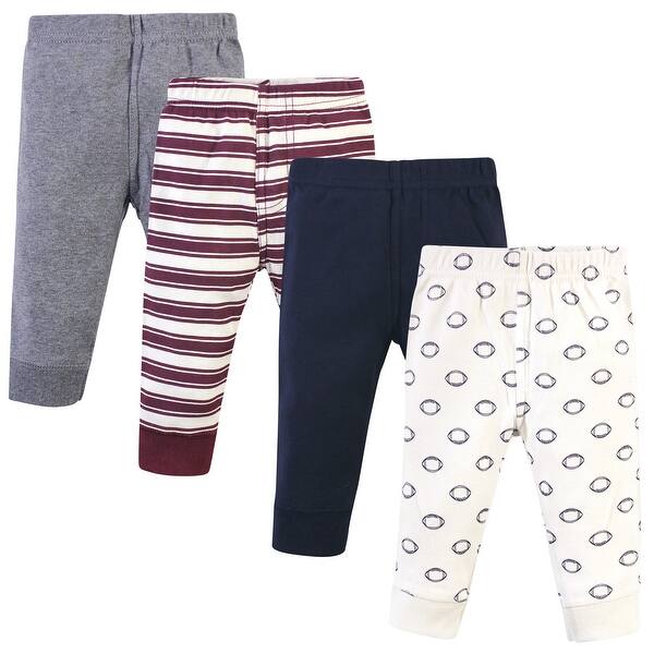 slide 1 of 1, Hudson Baby Toddler Boy Cotton Pants 4pk, Football 2T - Football