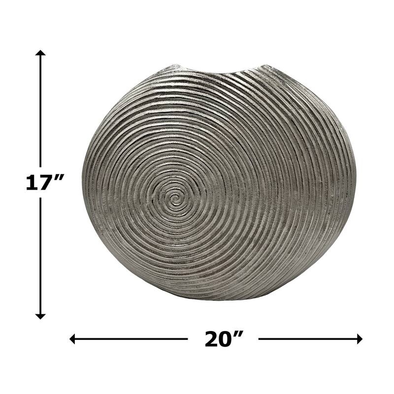 Decorative Handmade Aluminum Shell Flower Vase
