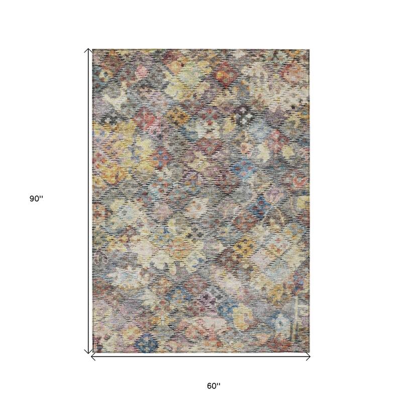 HomeRoots Floral Traditional Rectangle Outdoor Rug