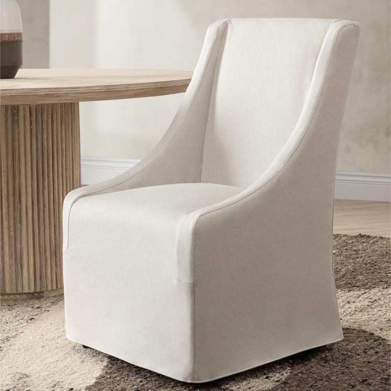 Classic Home Warwick Upholstered Rolling Dining Chair