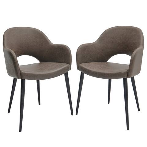 Mid-century Upholstered Dining Chair Accent Chair,Set of 2