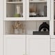 preview thumbnail 49 of 60, Glass Cabinet White Display Curio Storage Cabinet with Glass Doors