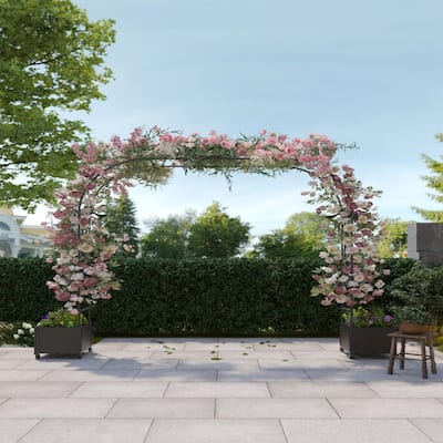 Span 86.6 inches Garden arch trellis suitable for climbing plants, wedding arch, arch gazebo