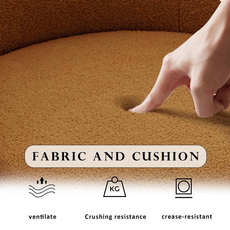 Modern Upholstered Swivel Barrel Chair Accent Lounge Chair