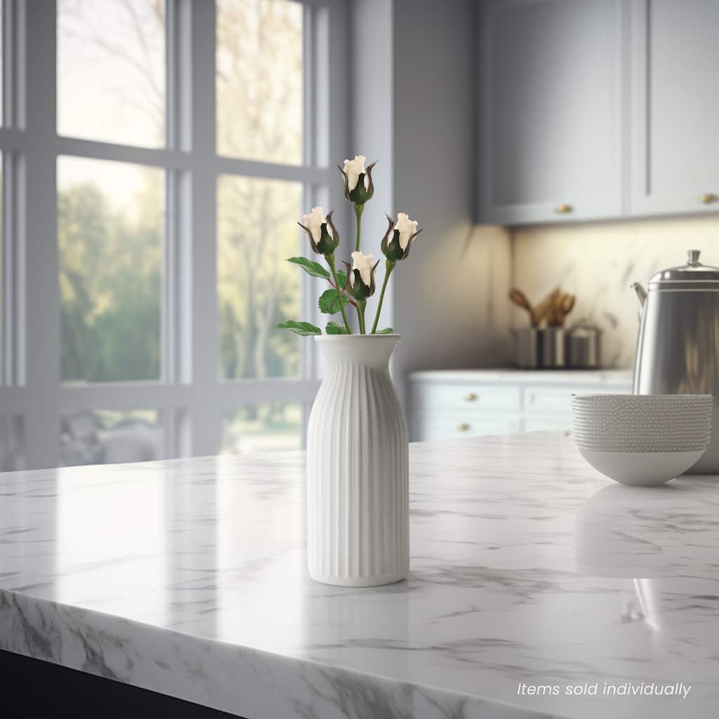 Long Stem Single Rose Bud Artificial Floral Spray - 23" - Off White