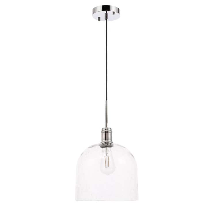 Candie 10-Inch 1-Light Clear Glass Pendant