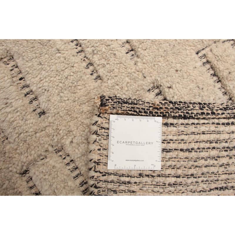 ECARPETGALLERY Braid weave Sienna Cream Wool Rug - 4'11 x 8'0