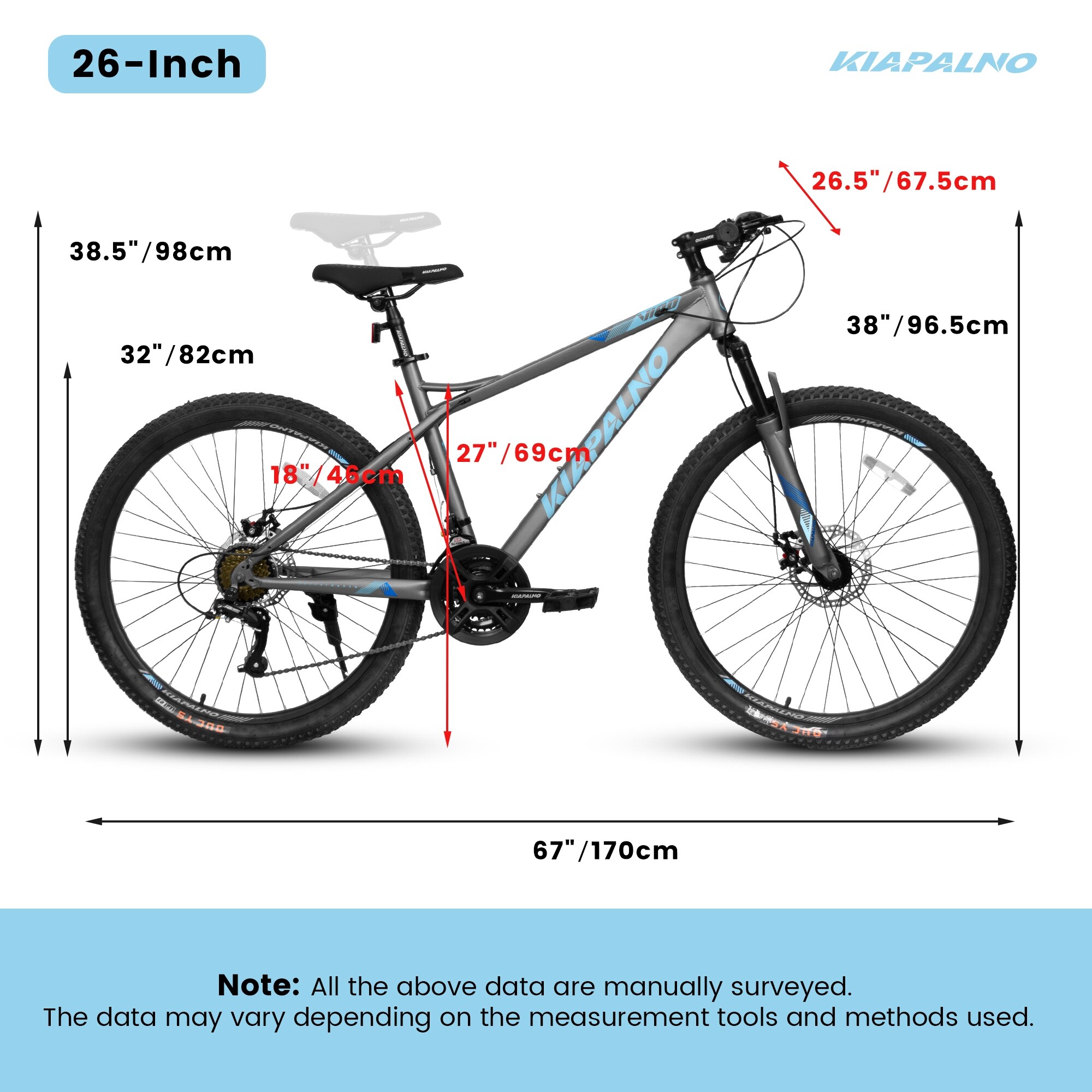 Inch Mountain Bike Size 26 Bicicleta De Montaña HH HILAND 24 De 26 Pulgadas  Argentina Ubuy