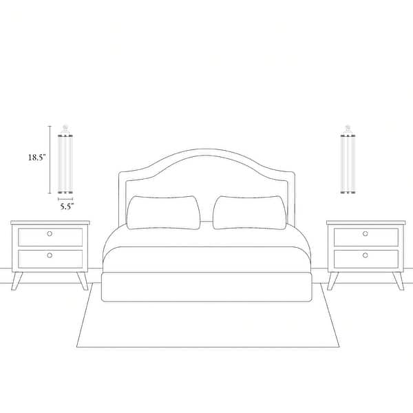 Carbon Loft Modern Farmhouse 1-Light Black Wall Sconces Flush Mount Wall Lamps - W 5.5" x H 18.5"