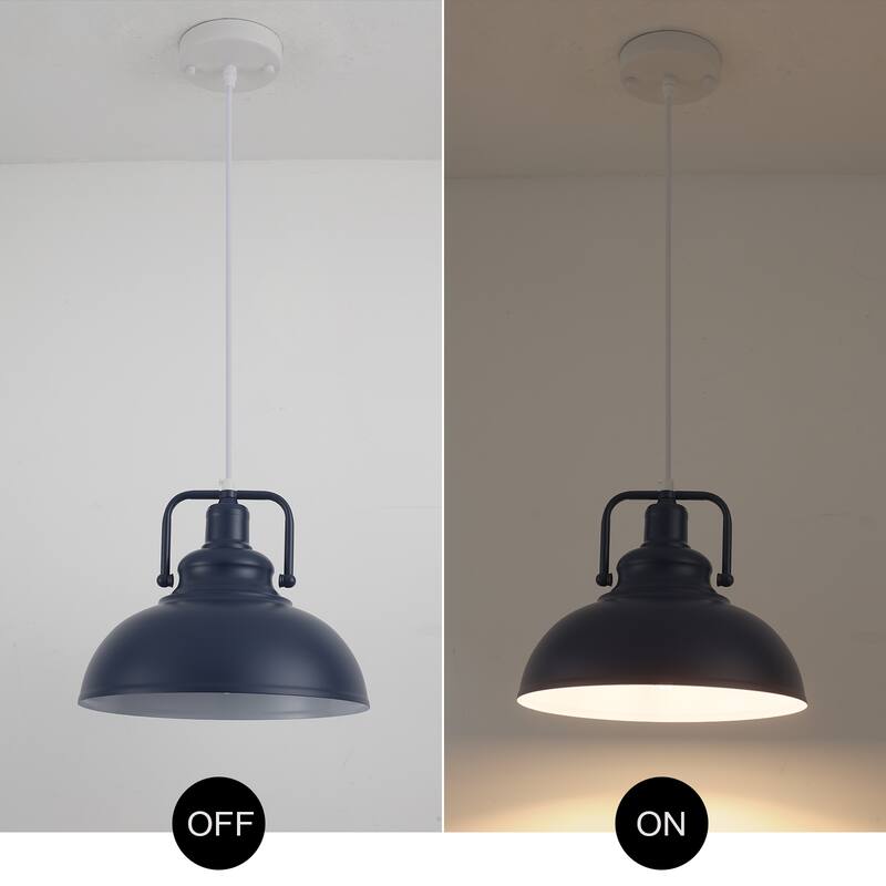 1-Light Semi Flush Mount Chandelier, Dome Pendant for Dining Room Living Room Bedroom Kitchen