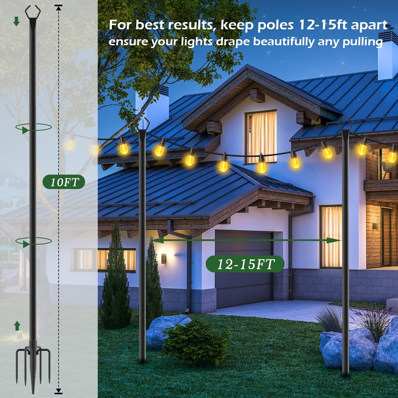 Metal poles for lights 2025
