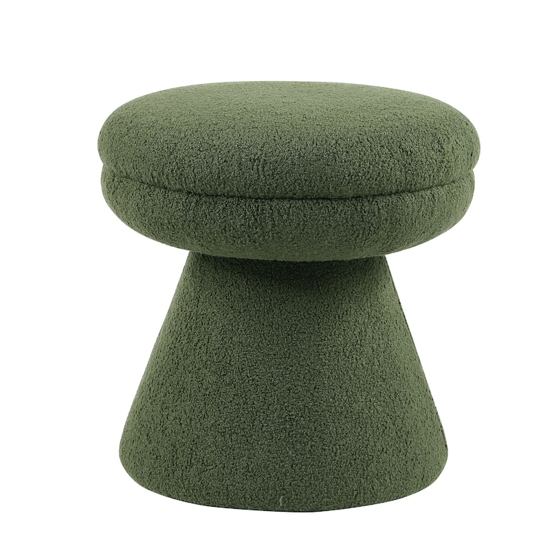 Furniture of America Silas Modern 18-inch Mushroom Upholstered Ottoman