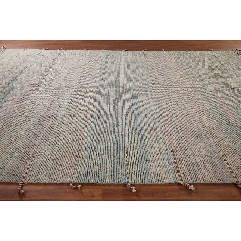 Trellis Moroccan Large Area Rug Handmade Oriental Wool Carpet - 10'0"x 15'4"