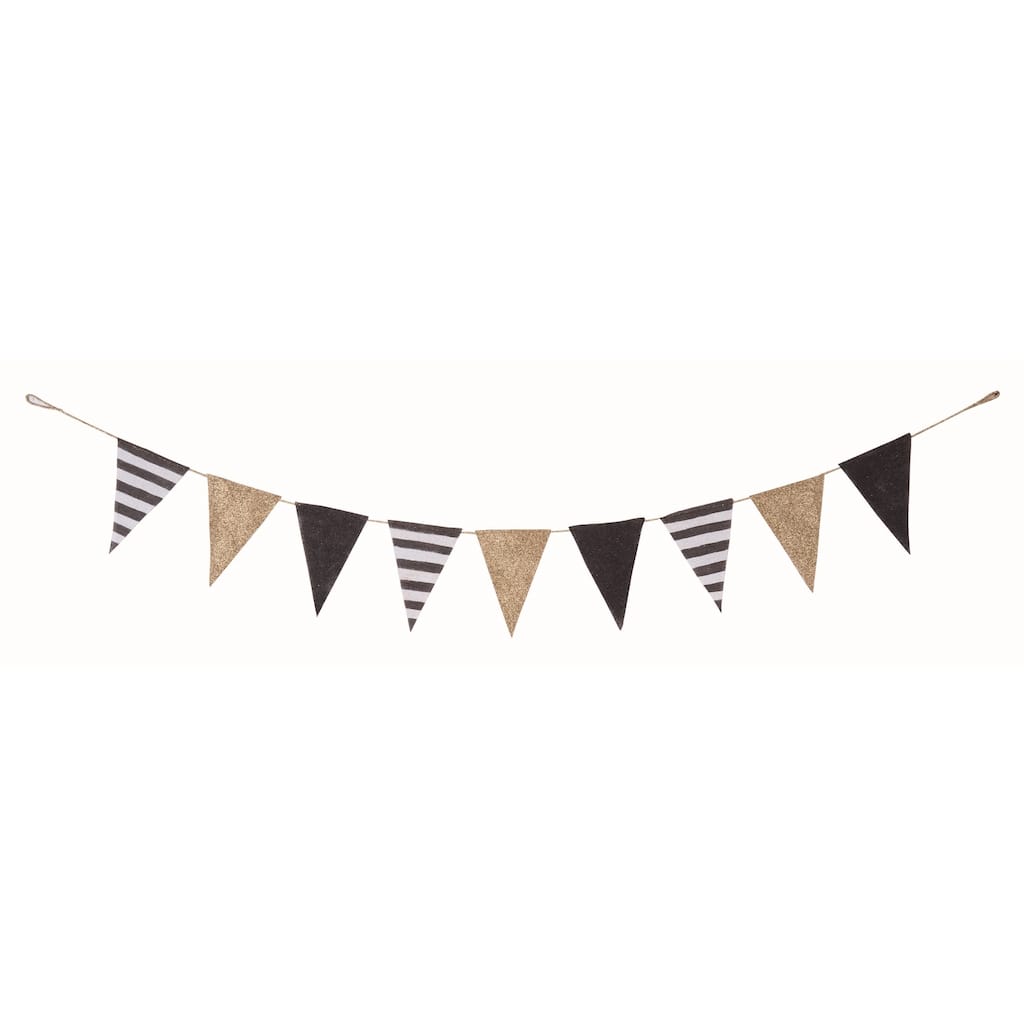 Transpac Burlap 63 in. Multicolor New Years New Year Banner