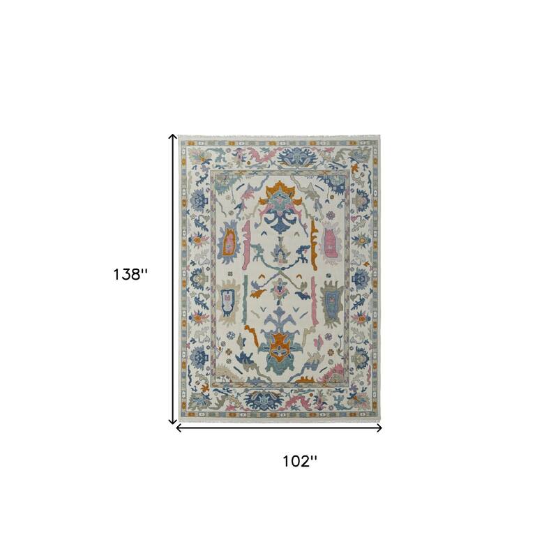 HomeRootsFloral Bohemian Rectangle Area Rug - 138' X '102' X '0.2