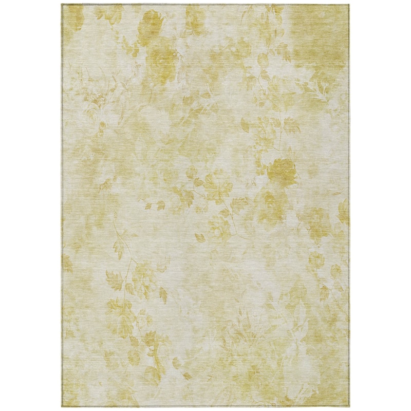 HomeRoots Floral Transitional Rectangle Outdoor Rug