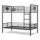 preview thumbnail 12 of 17, Wini Industrial Black 3-Piece Gel Memory Mattress & Metal Bunk Bed Set by Furniture of America